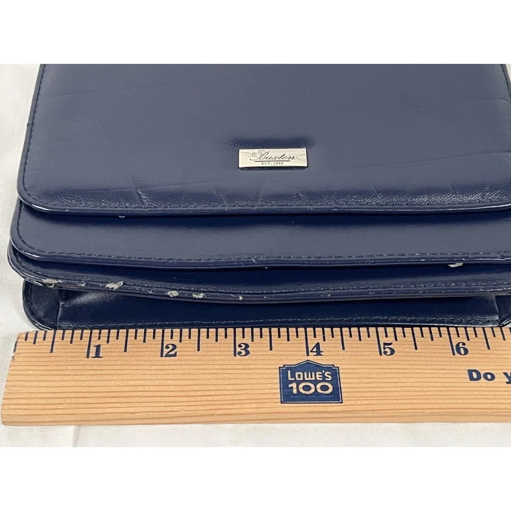BUXTON Navy‎ Blue Crossbody Organizer Double Snap Removable Strap